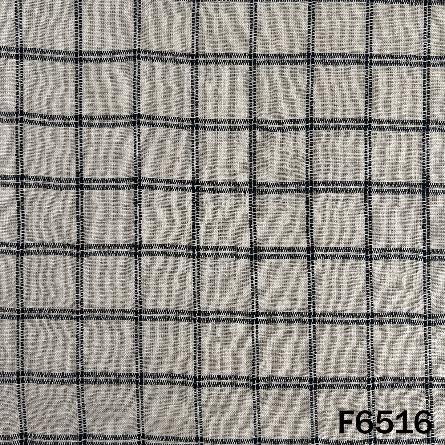 Check Weave linen Cotton Fabric - F6516
