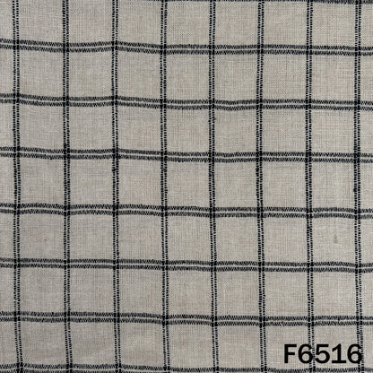 Check Weave linen Cotton Fabric - F6516