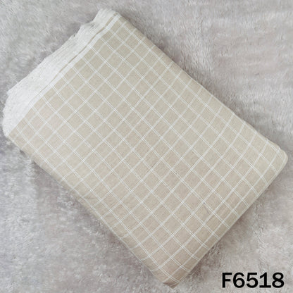 Check Weave linen Cotton Fabric - F6518