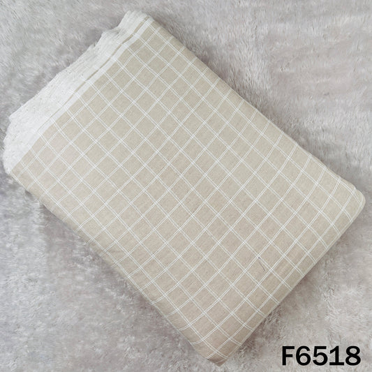 Check Weave linen Cotton Fabric - F6518