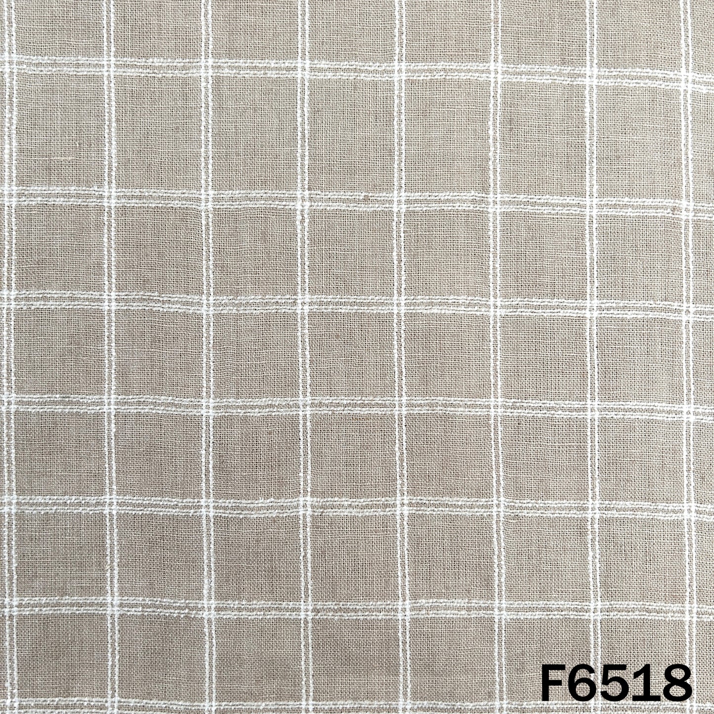 Check Weave linen Cotton Fabric - F6518