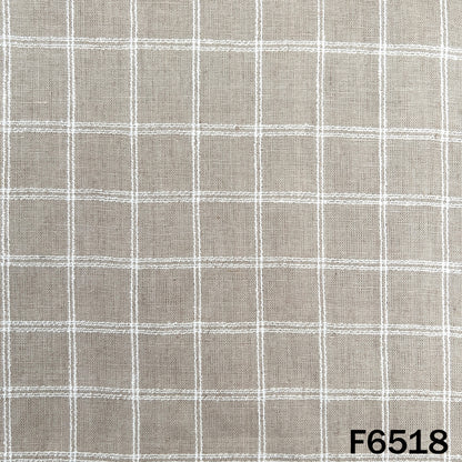 Check Weave linen Cotton Fabric - F6518