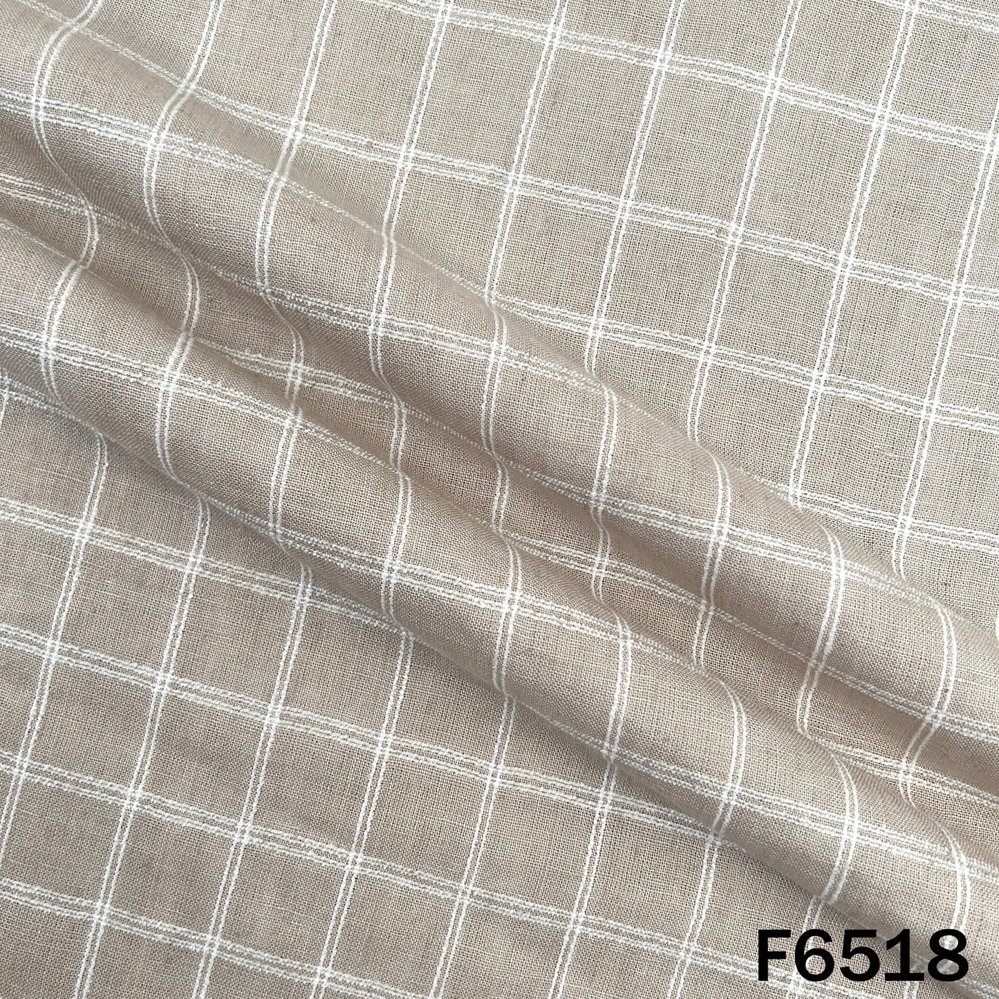 Check Weave linen Cotton Fabric - F6518