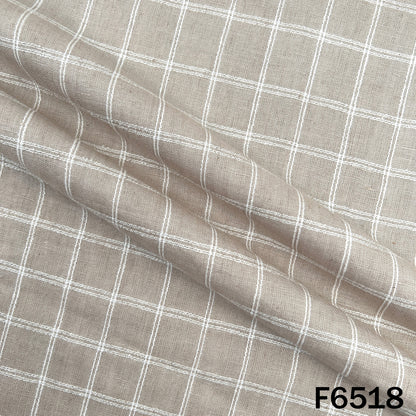 Check Weave linen Cotton Fabric - F6518