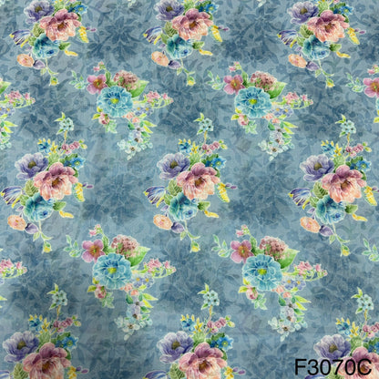 Printed Lizzy Bizzy Cotton Fabric-F3070