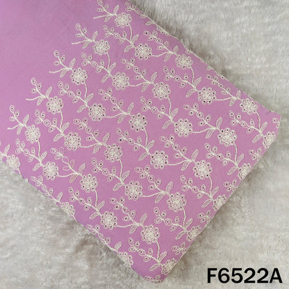 Hakoba Thread Embroidered Lycra Crepe Fabric - F6522