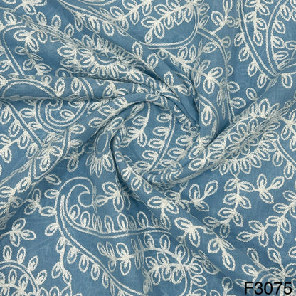 Chikankari Cotton Fabric-F3075