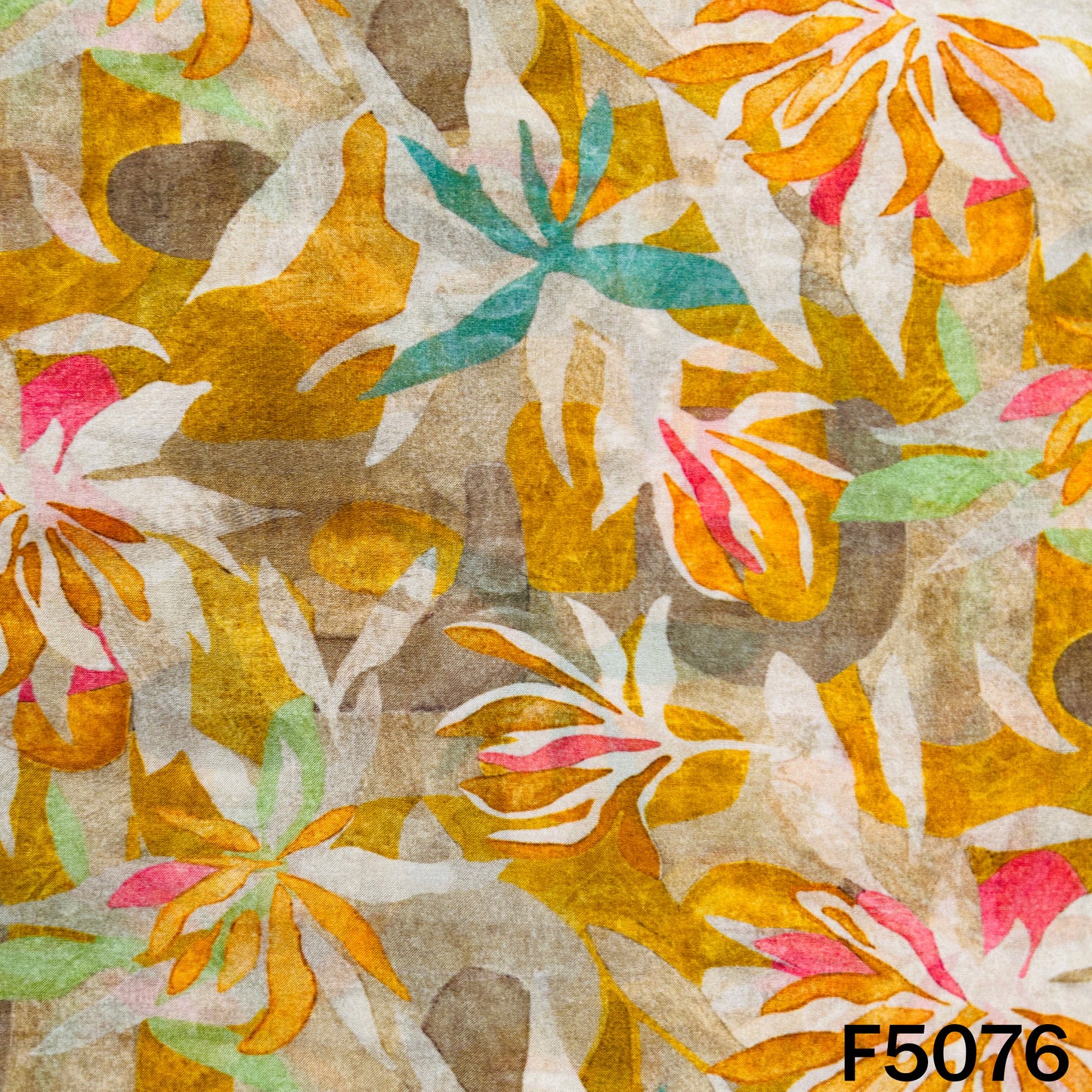 Digital Print Upada Silk Fabric-F5076