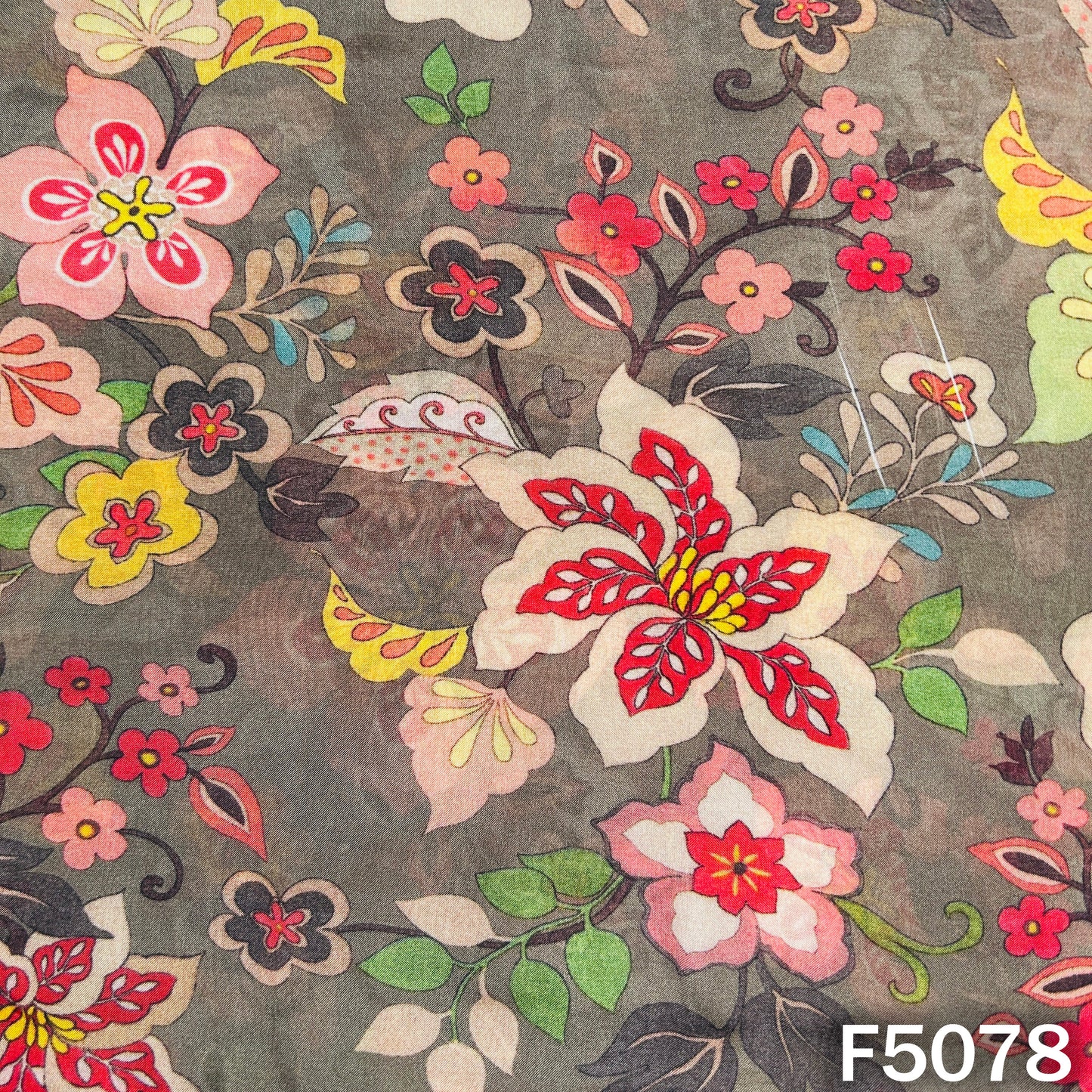 Digital Print Upada Silk Fabric-F5078