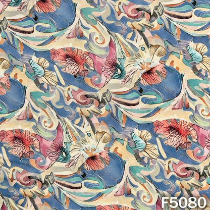 Digital Print Crepe Fabric-F5080