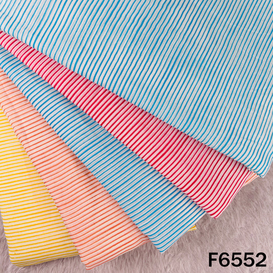 Stripes Mul Cotton Fabric - F6552