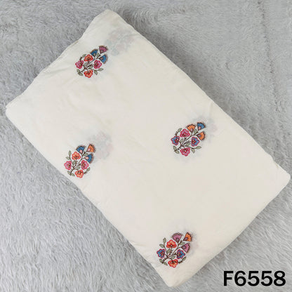 Cut Dana Thread Sequins Work Kora Cotton Fabric - F6558