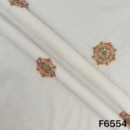 Cut Dana Thread Sequins Work Kora Cotton Fabric - F6554