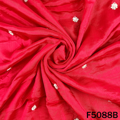 Cut Dana Sequins Work Chinon Chiffon Fabric-F5088