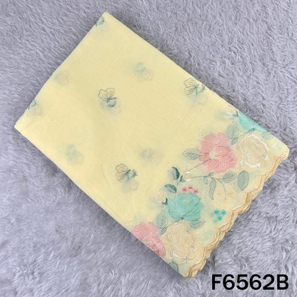 Thread Embroidered Cotton Fabric - F6562