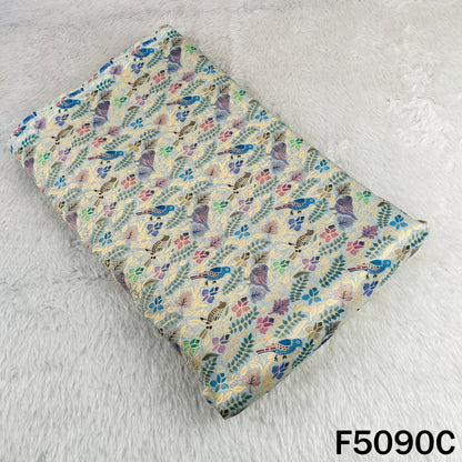 Zari Work Dola Silk Fabric-F5090
