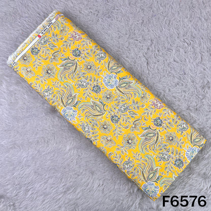 Digital Print Slub Cotton Fabric - F6576