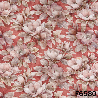 Digital Print Slub Cotton Fabric - F6580