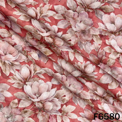 Digital Print Slub Cotton Fabric - F6580
