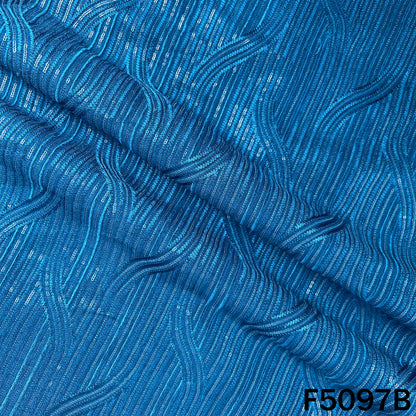 Thread Sequins Embroidered Dola Silk Fabric - F5097
