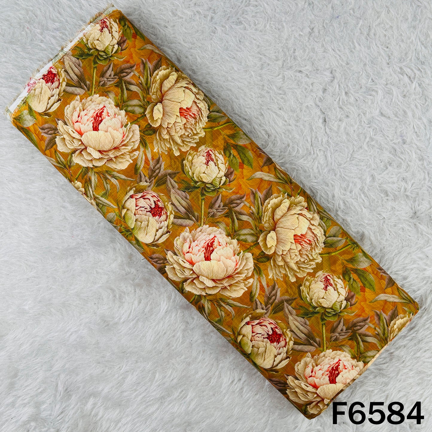 Digital Print Slub Cotton Fabric - F6584