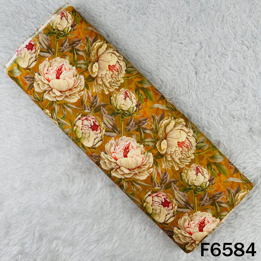 Digital Print Slub Cotton Fabric - F6584