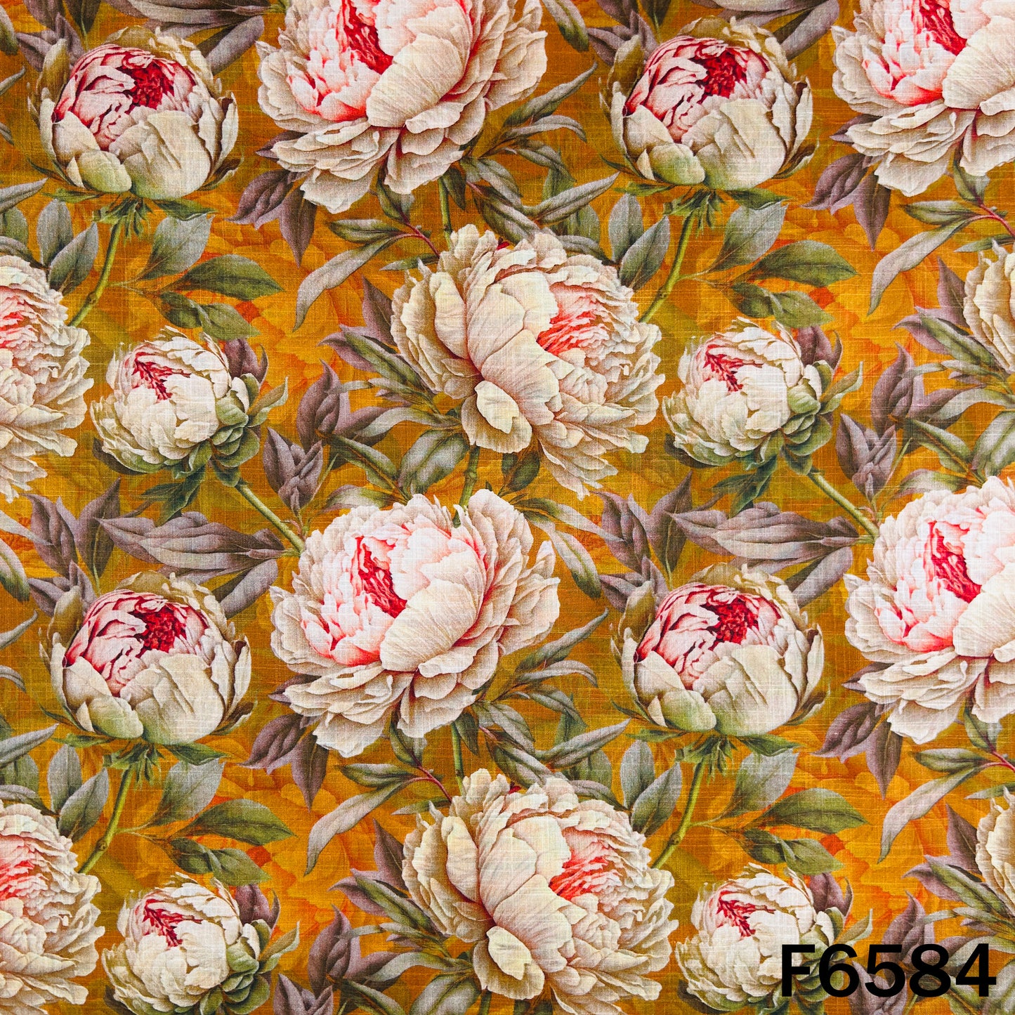 Digital Print Slub Cotton Fabric - F6584