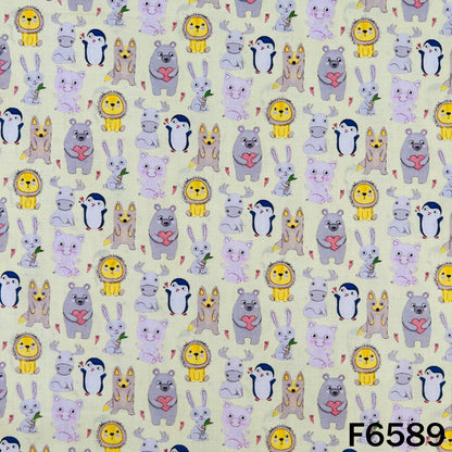 Baby Print Cambric Cotton Fabric - F6589