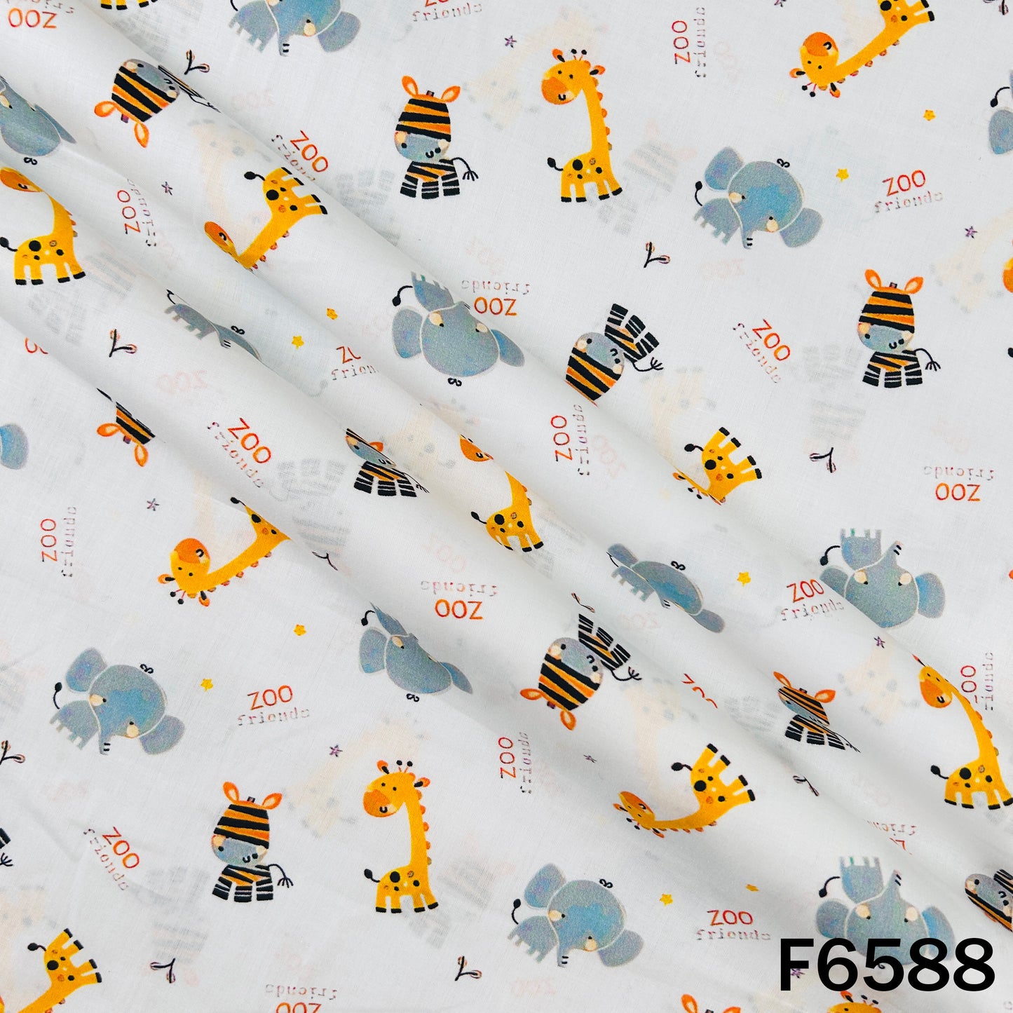 Baby Print Cambric Cotton Fabric - F6588