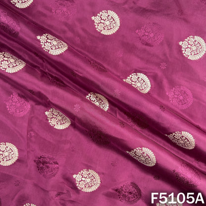 Zari Self Buta Work Silk Fabric - F5105