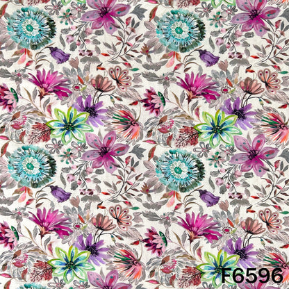Digital Print Cambric Cotton Fabric - F6596