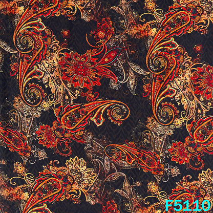 Digital Print Crepe Fabric - F5110