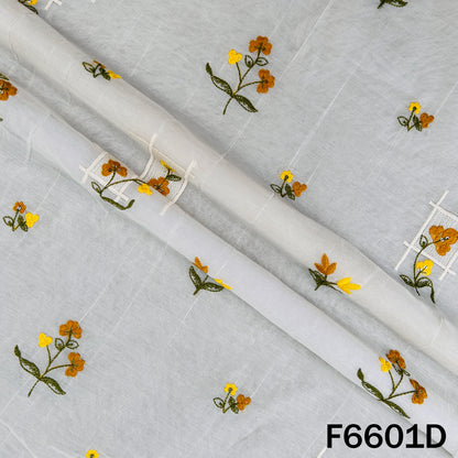 Thread Sequins Embroidered Mul Chanderi Fabric Fabric - F6601