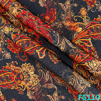 Digital Print Crepe Fabric - F5110