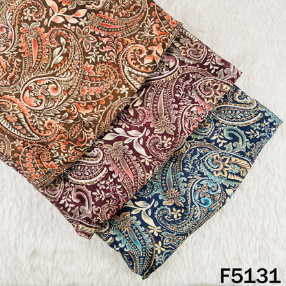 Digital Print Upada Silk Fabric - F5131