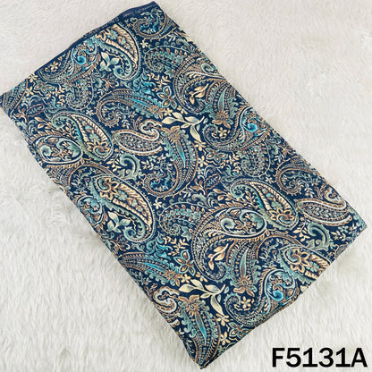 Digital Print Upada Silk Fabric - F5131