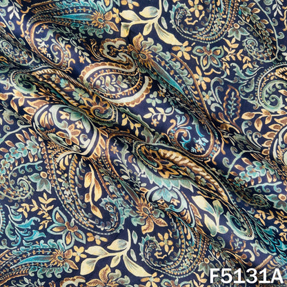 Digital Print Upada Silk Fabric - F5131