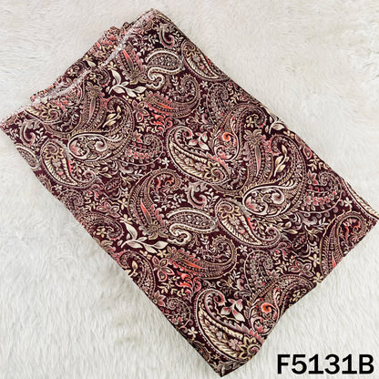 Digital Print Upada Silk Fabric - F5131