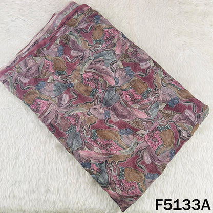Digital Print Upada Silk Fabric - F5133