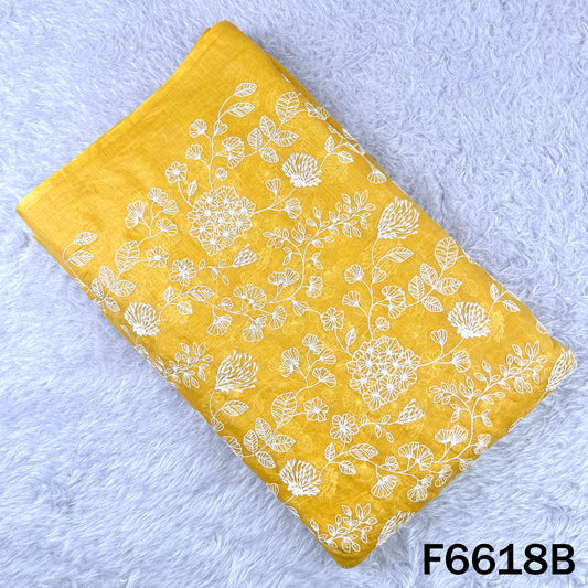 Thread Sequins Embroidered Mul Chanderi Fabric - F6618