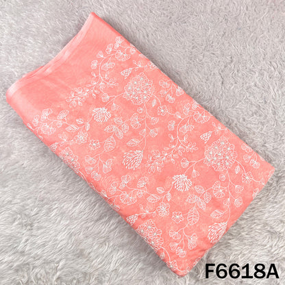 Thread Sequins Embroidered Mul Chanderi Fabric - F6618