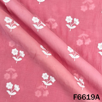 Thread Sequins Embroidered Mul Chanderi Fabric - F6619