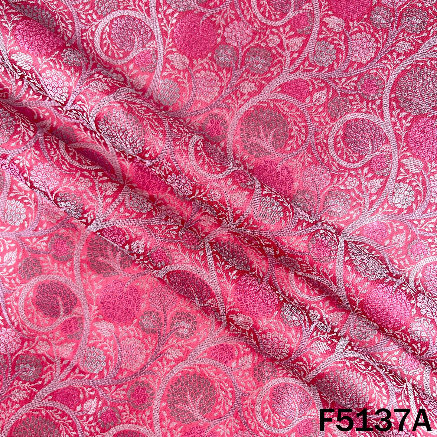 Self Jacquard Brocade Silk Fabric - F5137