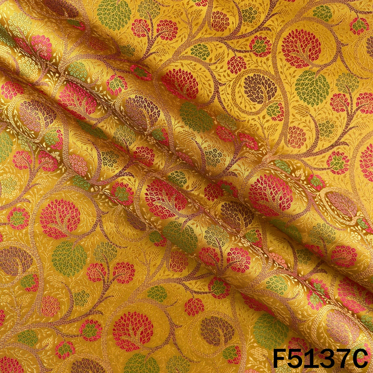 Self Jacquard Brocade Silk Fabric - F5137