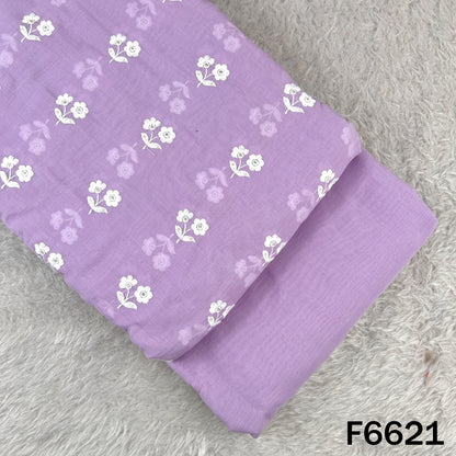 Thread Sequins Embroidered Mul Chanderi Fabric - F6621