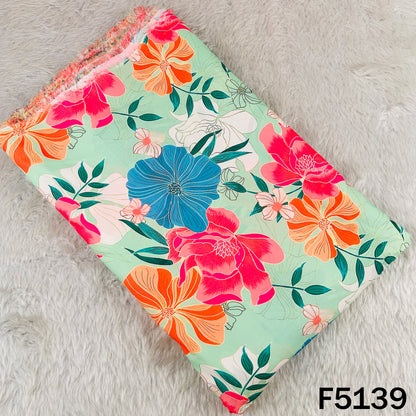 Digital Print Crepe Satin Fabric - F5139