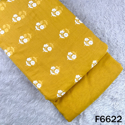 Thread Sequins Embroidered Mul Chanderi Fabric - F6622