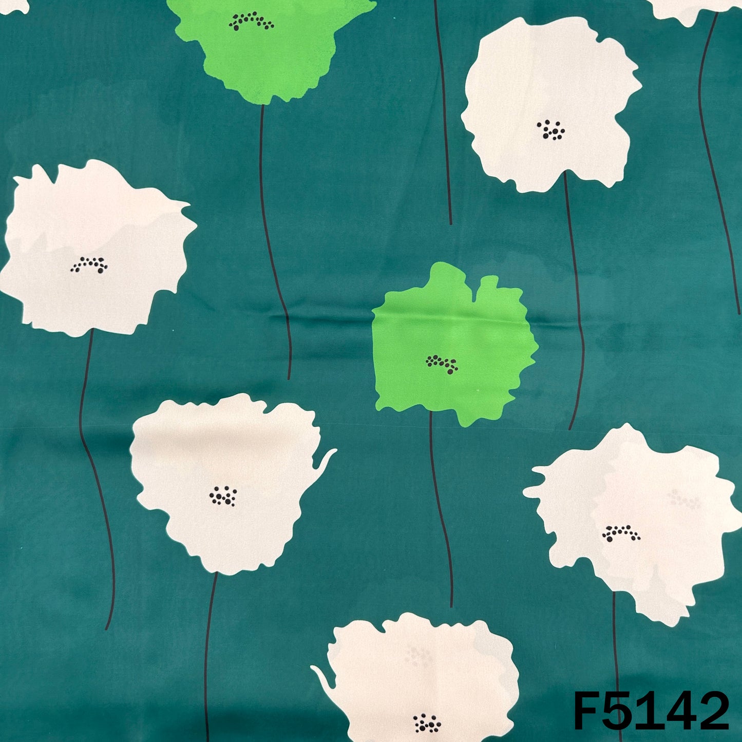 Digital Print Crepe Satin Fabric - F5142