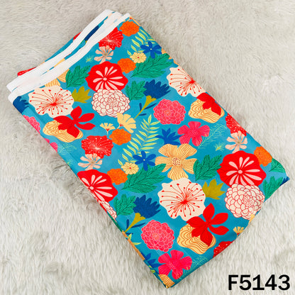 Digital Print Crepe Satin Fabric - F5143