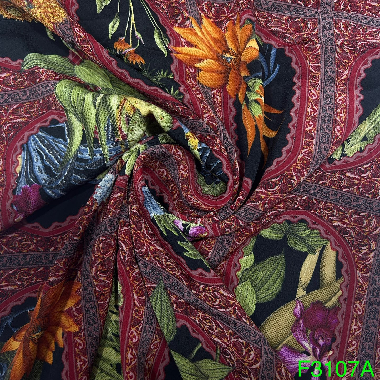Printed crepe Fabric-F3107
